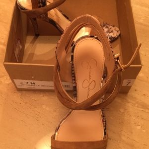 Beautiful Jessica Simpson Snake and Suede Sandals